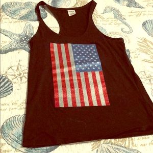 American Flag Top Sequin and Glitter